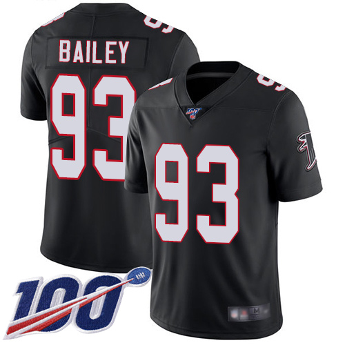 Atlanta Falcons Limited Black Men Allen Bailey Alternate Jersey NFL Football #93 100th Season Vapor Untouchable
